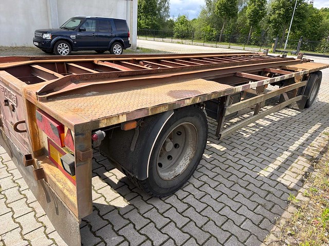 Burg containerchassis / wissellaadbak trailer, voorzien van rockinger gnz 27 d125 koppelsysteem, tandem uitvoering, nederlands kenteken wp-68-tj - afbeelding 7 van  7