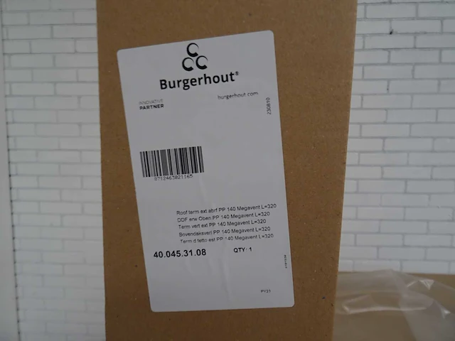 Burgerhout - megavent pp zwart 140mm - verlengstuk (63x) - afbeelding 2 van  3