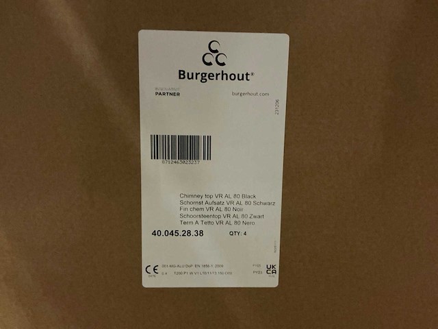 Burgerhout 40.045.28.38 schoorstentop (3x) - afbeelding 2 van  2