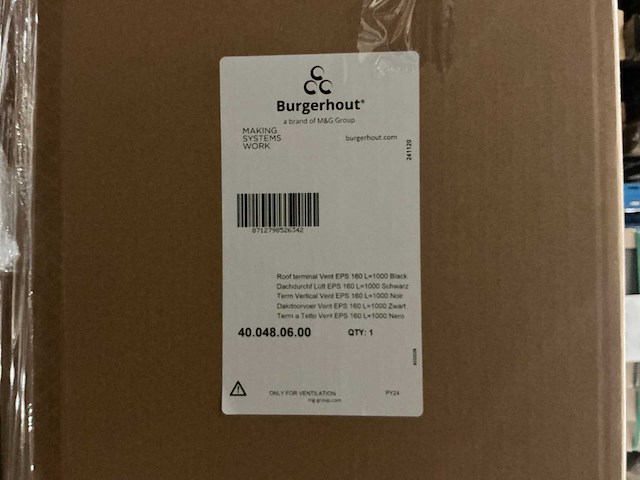 Burgerhout dakdoorvoer (ø160mm, lengte 1000mm) (5x) - afbeelding 2 van  2