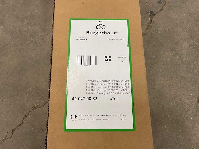 Burgerhout twinsafe pp 80/125 rookgas verlengpijp - afbeelding 2 van  3