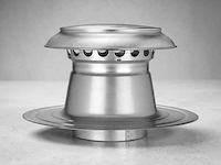 Burgerhout vent-alu 2000 aluminium dakontluchting dubbelwandig - afbeelding 1 van  2