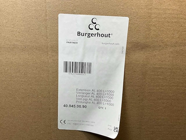 Burgerhout verlengpijp nen7203 al 400 l=1000 - afbeelding 3 van  3