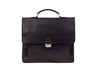 Burkely intage scott briefcase 2comp aktetas zwart - afbeelding 1 van  5