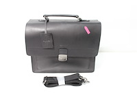 Burkely intage scott briefcase 2comp aktetas zwart - afbeelding 4 van  5