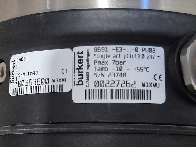 Burkert - 2101 en 8691 pneumatische procesventiel met feedback - afbeelding 5 van  5