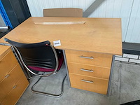 Buro beuken met 3 stoelen - afbeelding 2 van  4