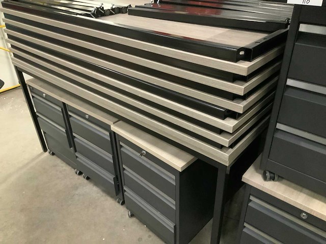 Buropa bureau met ladekast (7x) - afbeelding 3 van  4