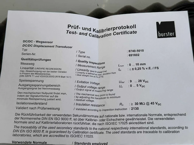 Burster - 8740-5010 - weegsensor - afbeelding 3 van  6