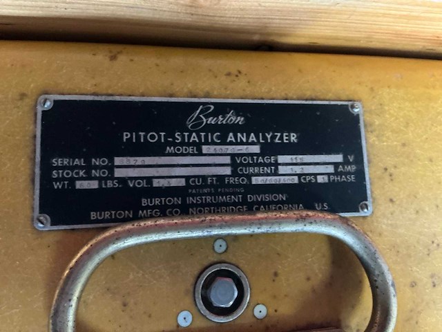 Burton 2407-g-6 pitot statisch analyse systeem - afbeelding 7 van  10