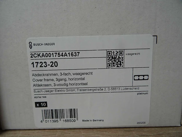 Busch-jaeger - 1723-20 - 2cka001754a1637 - afdekraam 3-voudig (80x) - afbeelding 3 van  3