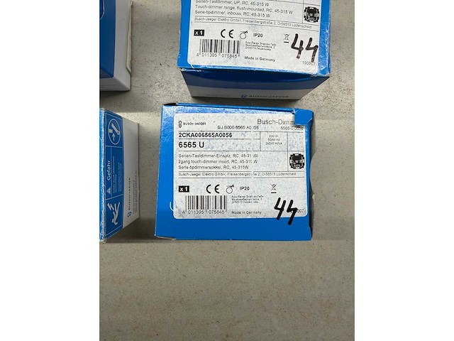 Busch-jaeger - 6565 u - seriedimmer inbouw 2x 315w (4x) - afbeelding 2 van  2