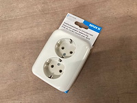 Busch jaeger wandcontactdoos dubbel randaarde (58x) - afbeelding 1 van  5