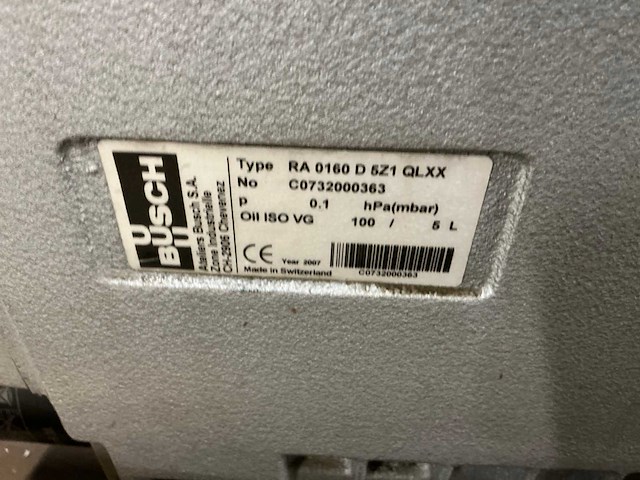 Busch r5 ra 0160 vacuümpomp - afbeelding 3 van  3