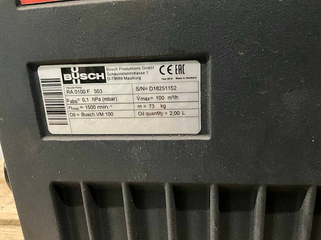 Busch r5 ra0100f vacuümpomp - afbeelding 4 van  5