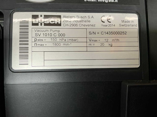 Busch sv 1010 c 000 vacuümpomp - afbeelding 7 van  8