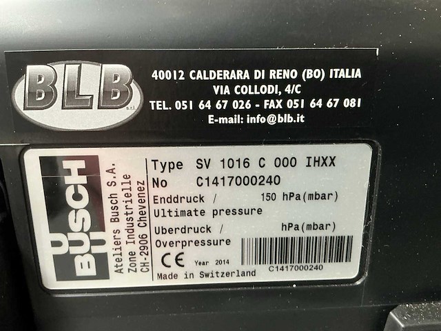Busch sv 1016 c 000 ihxx vacuümpomp - afbeelding 5 van  6