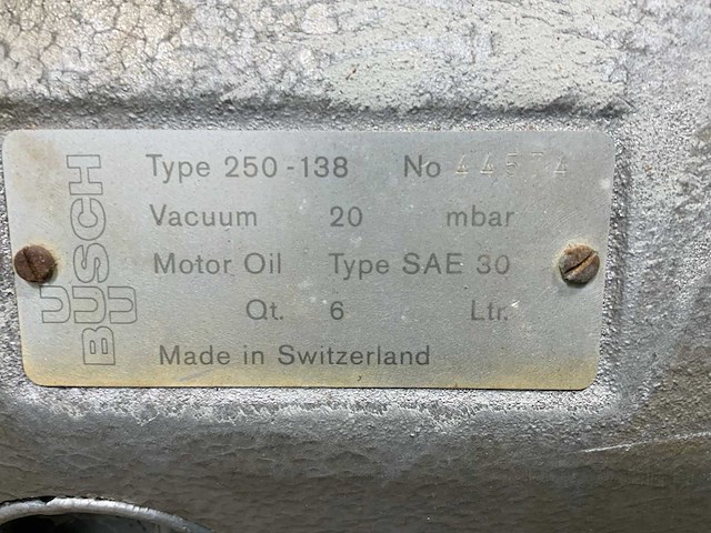 Busch type 250-138 vacuümpomp - afbeelding 6 van  6
