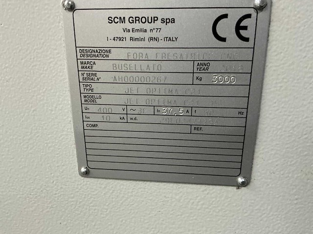 Busellato - 2018 - jet optima c21 d - horizontaal cnc-bewerkingscentrum - afbeelding 10 van  19