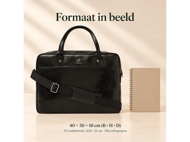 Business bag dr amsterdam, black - afbeelding 6 van  6