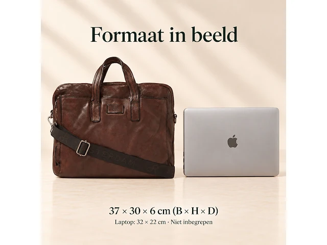 Business bag dr amsterdam, brown - afbeelding 6 van  6