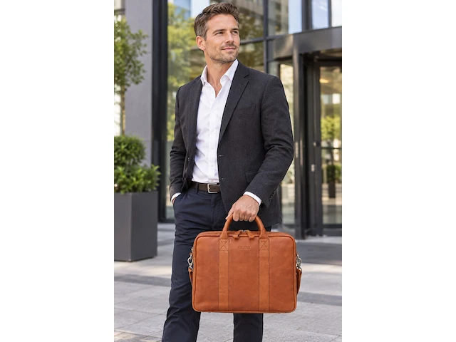 Business bag dr amsterdam, camel - afbeelding 5 van  6