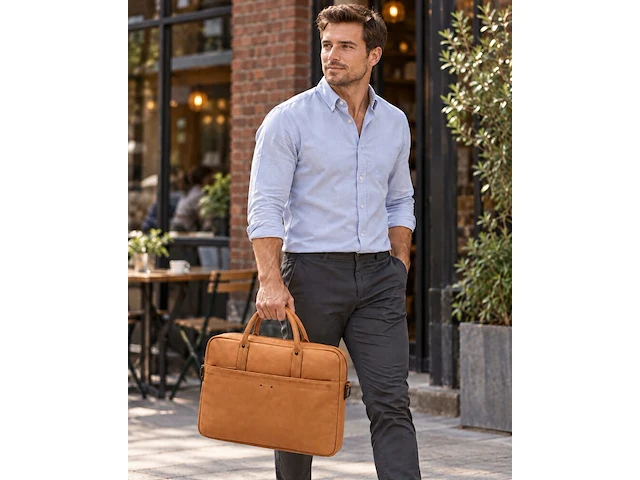 Business bag dr amsterdam, camel - afbeelding 5 van  6
