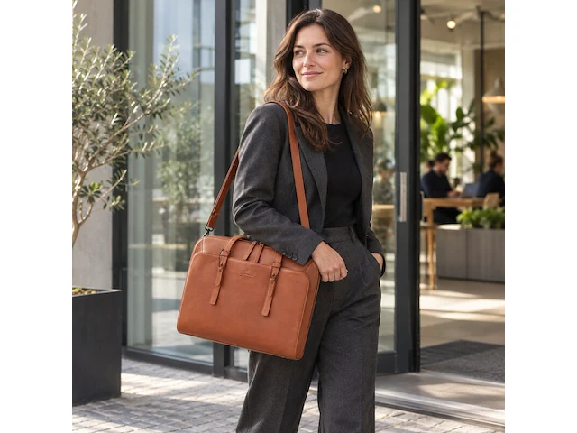 Business bag dr amsterdam, camel - afbeelding 5 van  6