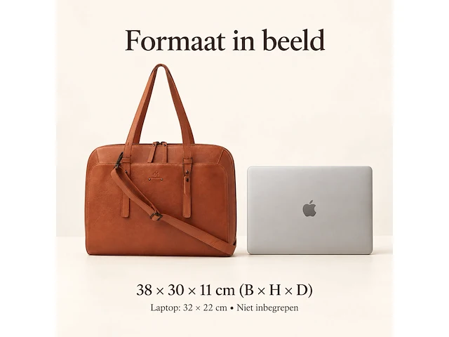 Business bag dr amsterdam, camel - afbeelding 6 van  6