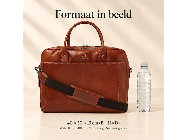 Business bag dr amsterdam, cognac - afbeelding 6 van  6