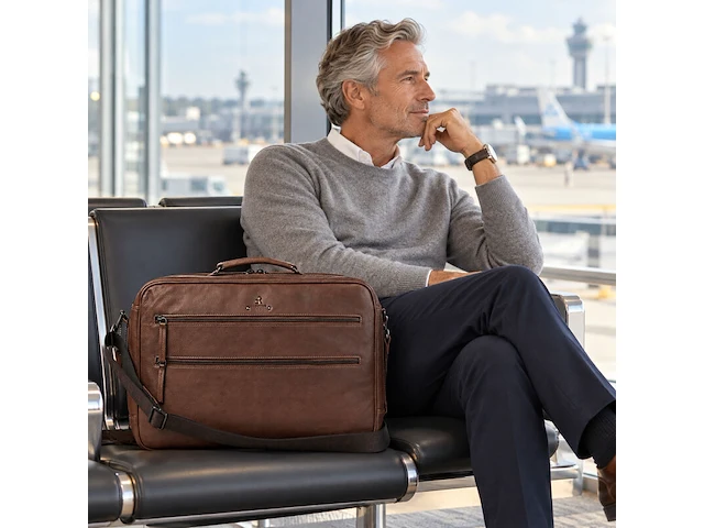 Business-weekendtas dr amsterdam, brown - afbeelding 5 van  6