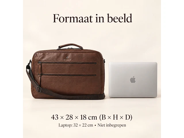 Business-weekendtas dr amsterdam, brown - afbeelding 6 van  6