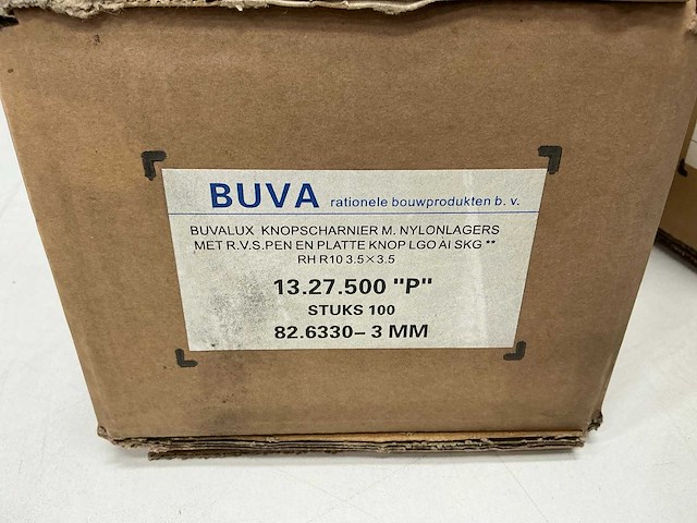 Buva - knopscharnier bevestiging 8,5x1 cm (100x) - afbeelding 2 van  2