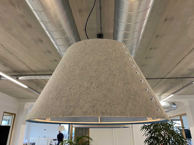Buzzispace buzzishade - akoestische design hanglamp ø74 - grijs, blauw - afbeelding 4 van  16