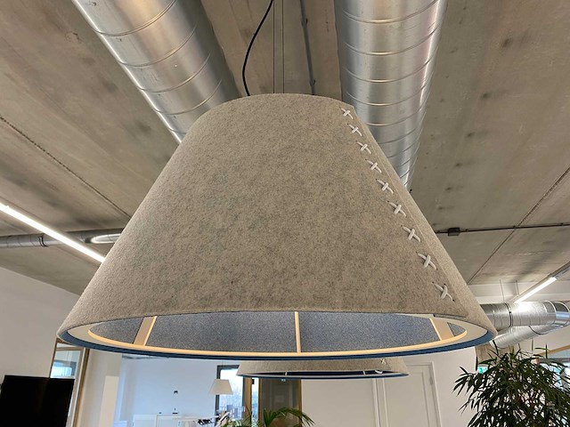 Buzzispace buzzishade - akoestische design hanglamp ø74 - grijs, blauw - afbeelding 9 van  16