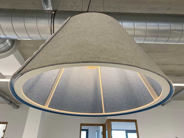 Buzzispace buzzishade - akoestische design hanglamp ø74 - grijs, blauw - afbeelding 12 van  16
