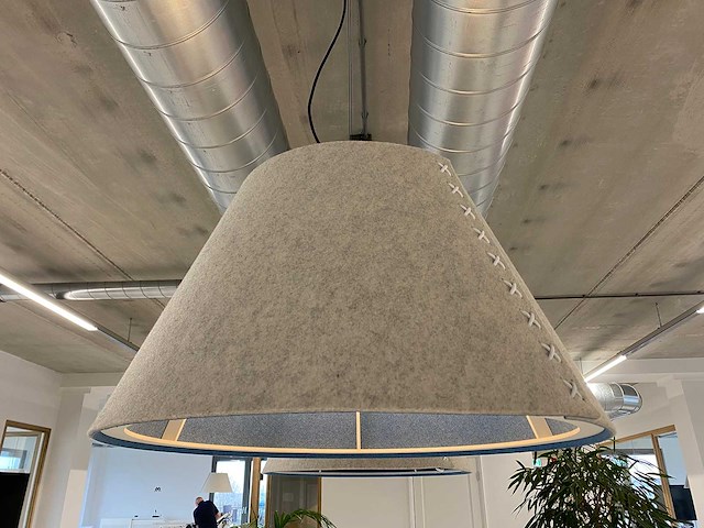 Buzzispace buzzishade - akoestische design hanglamp ø74 - grijs, blauw - afbeelding 3 van  16