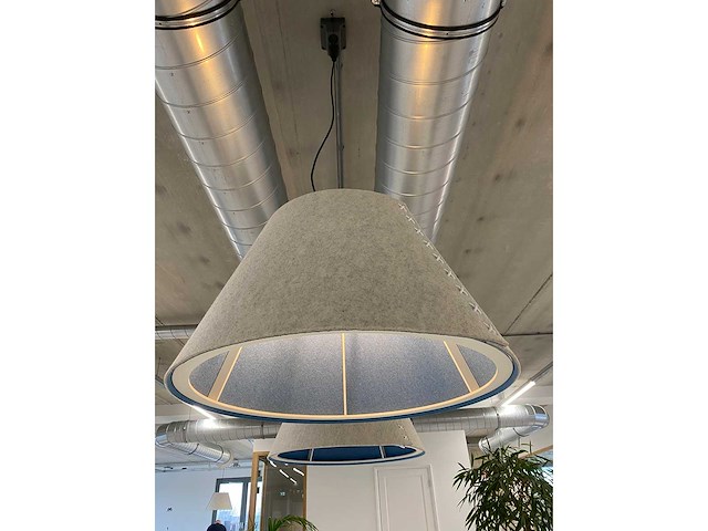 Buzzispace buzzishade - akoestische design hanglamp ø74 - grijs, blauw - afbeelding 5 van  16