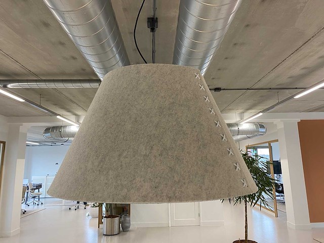 Buzzispace buzzishade - akoestische design hanglamp ø74 - grijs, blauw - afbeelding 7 van  16