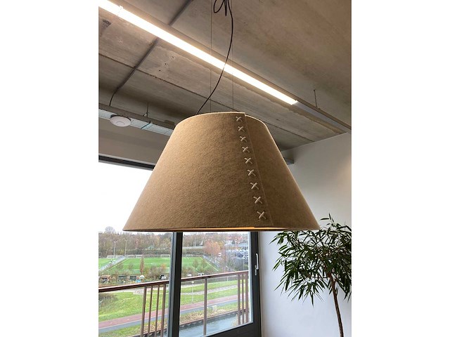 Buzzispace buzzishade - akoestische design hanglamp ø74 - grijs - afbeelding 2 van  15