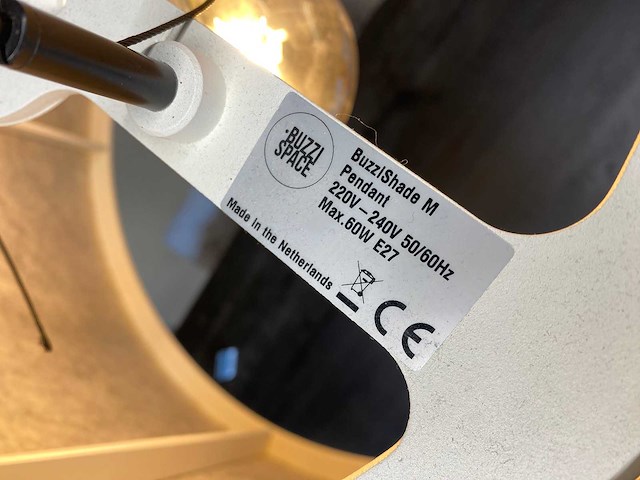 Buzzispace buzzishade - akoestische design hanglamp ø74 - grijs - afbeelding 5 van  15