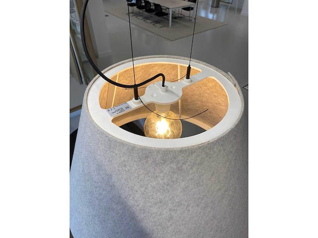 Buzzispace buzzishade - akoestische design hanglamp ø74 - grijs - afbeelding 10 van  15