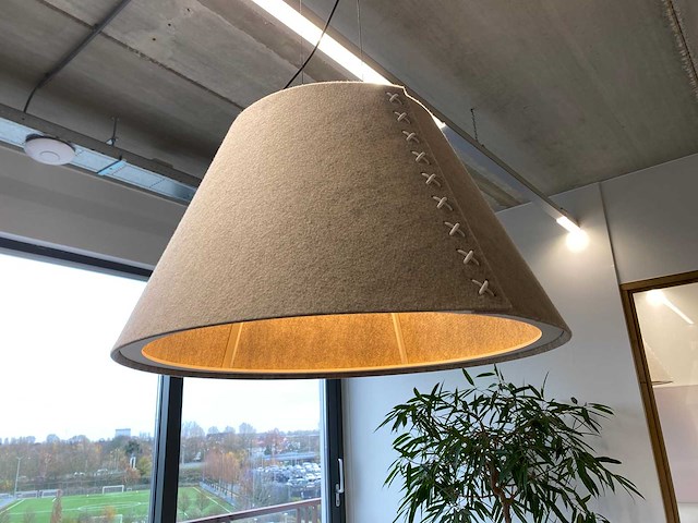 Buzzispace buzzishade - akoestische design hanglamp ø74 - grijs - afbeelding 12 van  15