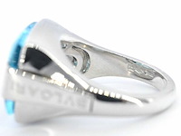 Bvlgari - blauwe topaas cocktail ring - afbeelding 6 van  8
