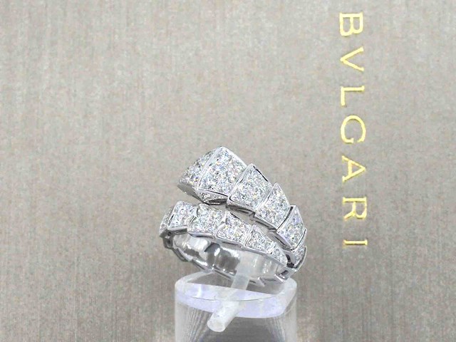 Bvlgari - serpenti viper ring pavé met diamanten - afbeelding 6 van  11