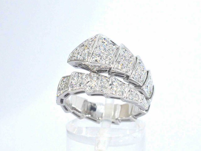 Bvlgari - serpenti viper ring pavé met diamanten - afbeelding 8 van  11