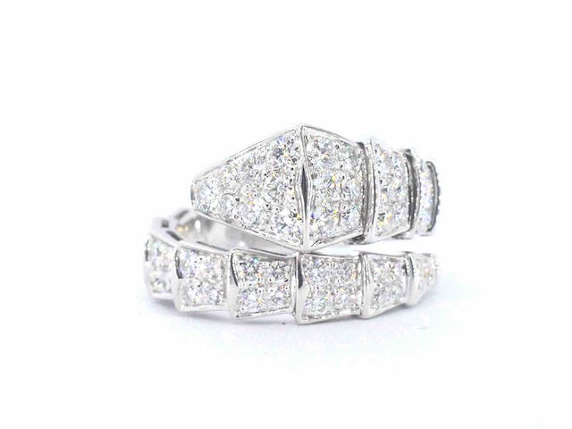 Bvlgari - serpenti viper ring pavé met diamanten - afbeelding 10 van  11