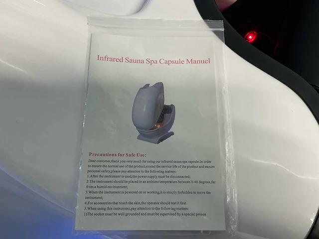 Bw-666 infrarood sauna capsule - afbeelding 10 van  12