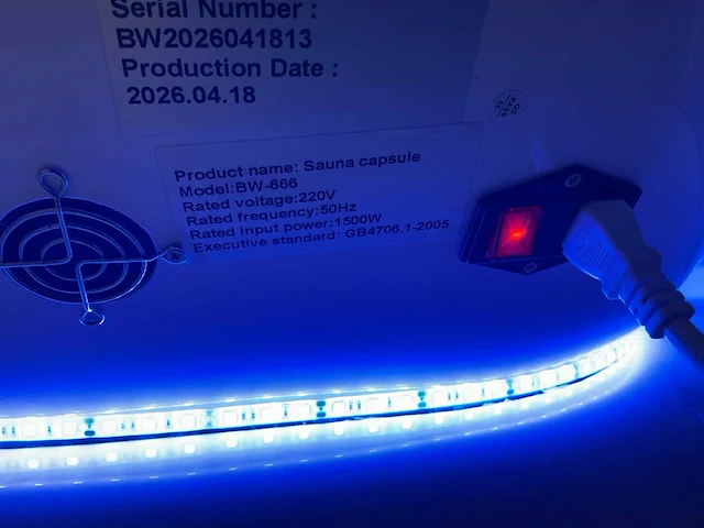 Bw-666 infrarood sauna capsule - afbeelding 12 van  12
