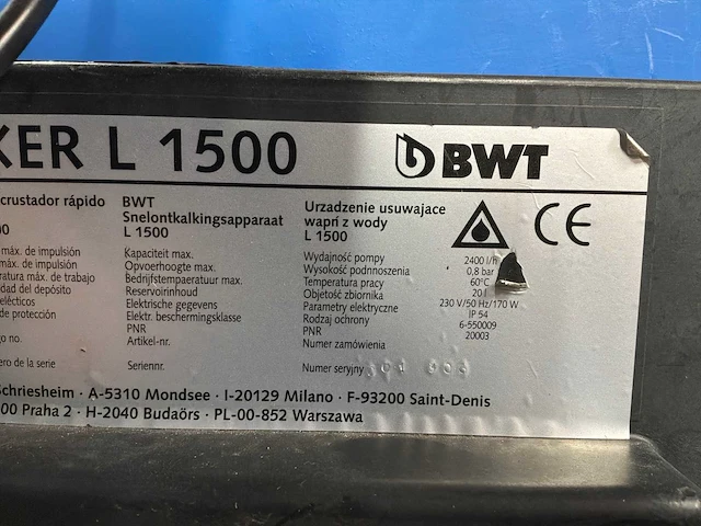 Bwt l1500 snel ontkalkingsapparaat - afbeelding 4 van  4